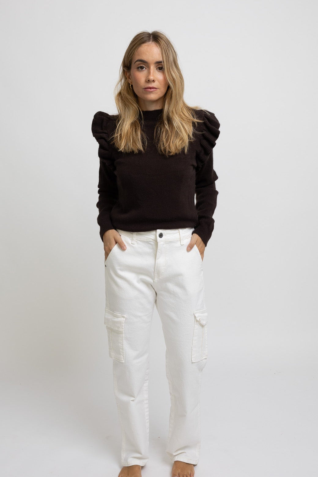 PANTALON CARGO BLANCO