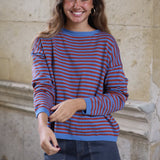 JERSEY RAYAS AZUL Y NARANJA