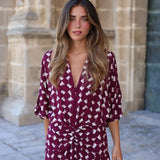 VESTIDO RONDA ROMBO MORADO