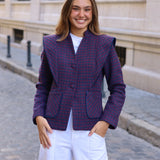 CHAQUETA IRLANDA CUADROS AZUL