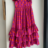 TRAJE FLAMENCA MANGA CORTA MORADO