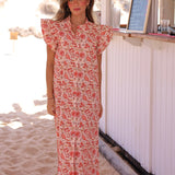 VESTIDO CAÑOS FLORES CRUDO
