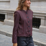 CHAQUETA BOMBER ROCIO BERENJENA