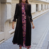 ABRIGO TERCIOPELO MARRON