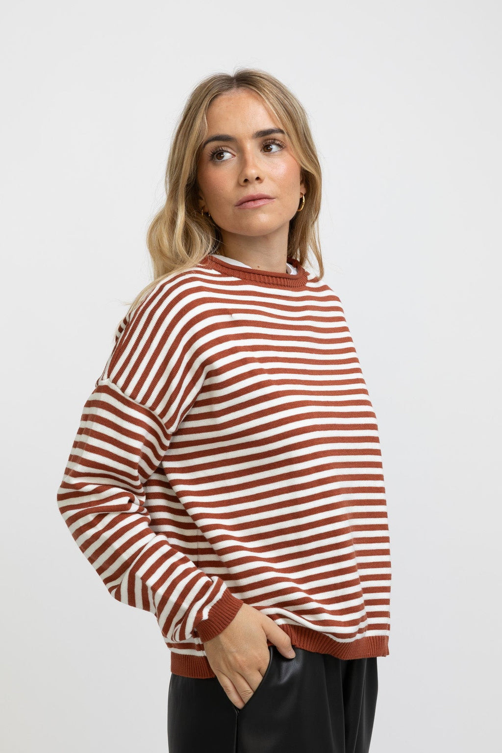 JERSEY RAYAS TEJA Y BEIGE