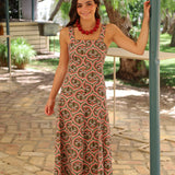 VESTIDO TIRANTES PALMERAS VERDE