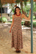 VESTIDO TIRANTES PALMERAS VERDE