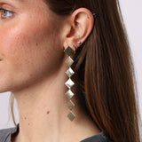 PENDIENTES ROMBOS DORADO