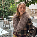 CUELLO PELO LARGO SINTETICO TOPO