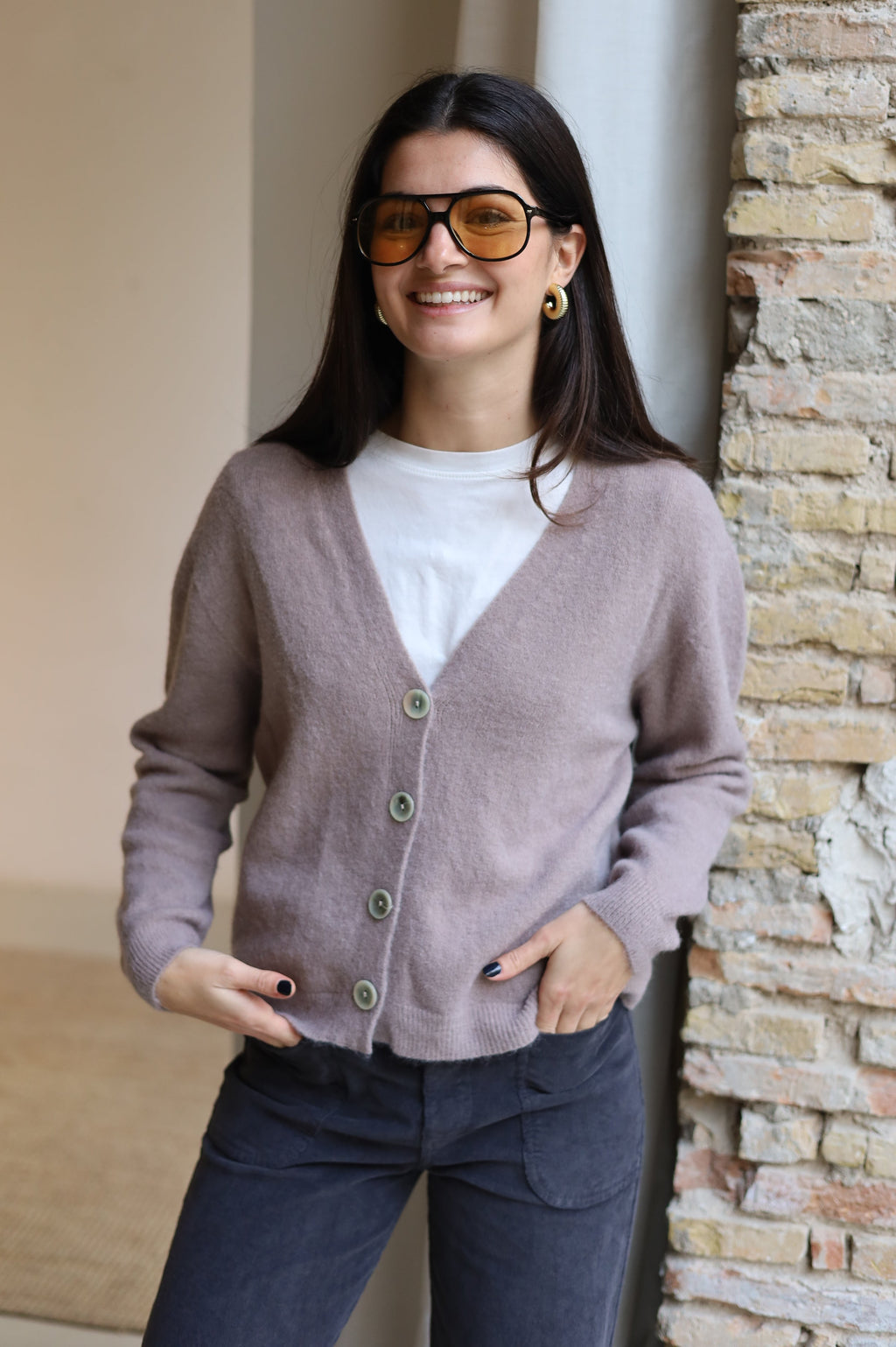 CARDIGAN PAOLA TOPO