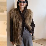 CHALECO PLUMAS NATURAL