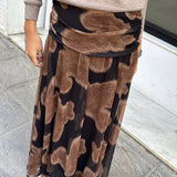 FALDA GASA ESTAMPADA NEGRA