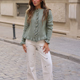 PANTALON VAQUERO ESTRELLA BLANCO