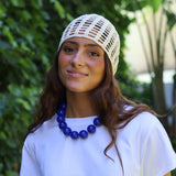 CASQUETE CROCHET CALADO CRUDO