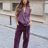 PANTALON ANTE MORADO