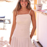 VESTIDO FRUNCES LINO