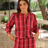 CHAQUETA LINO CUADROS