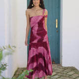 VESTIDO FRUNCES TIE DYE ROSA