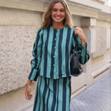 FALDA RAYAS TURQUESA