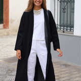 CHAQUETA LARGA NEGRA