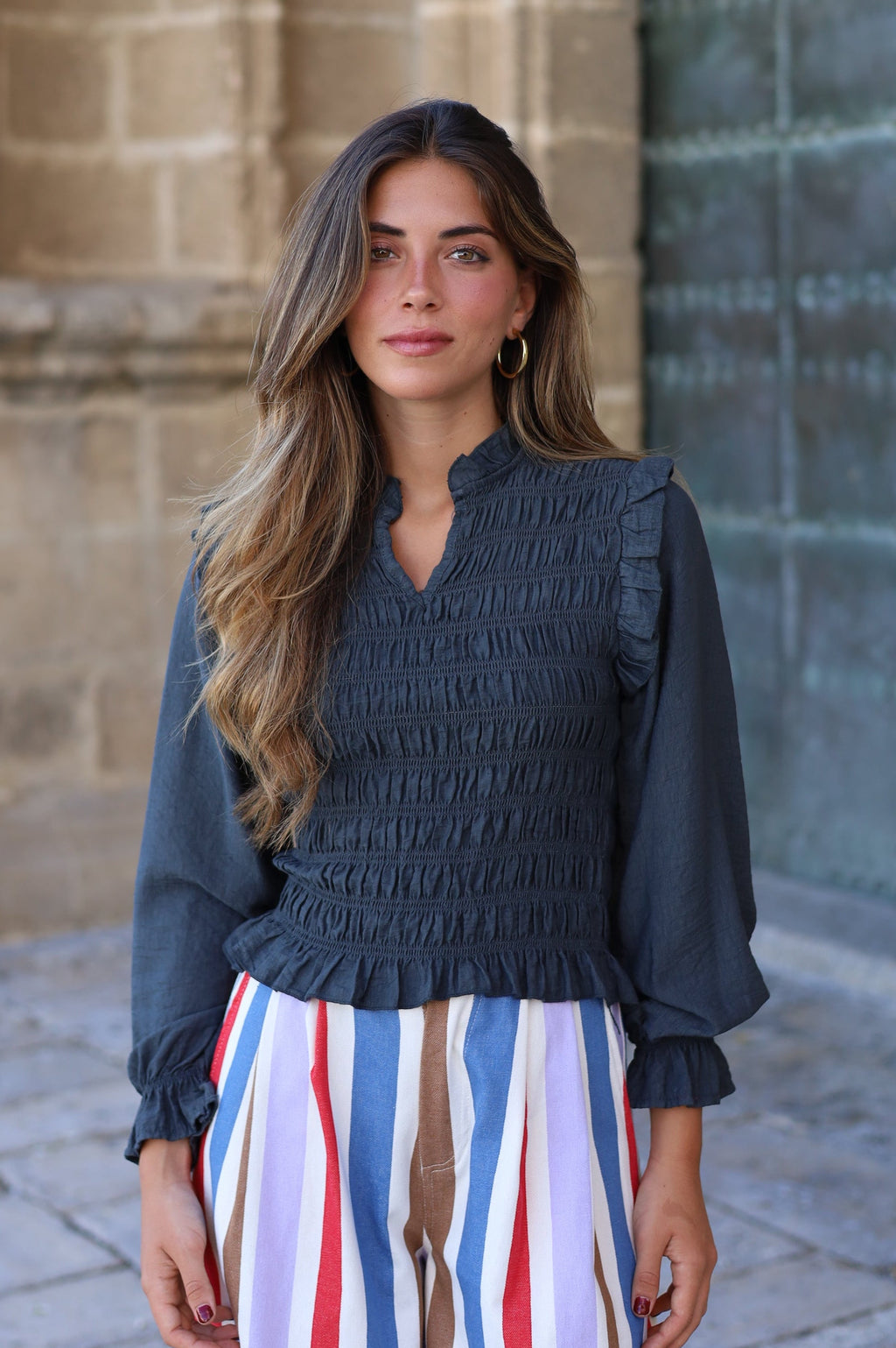 BLUSA NIDO ANTRACITA