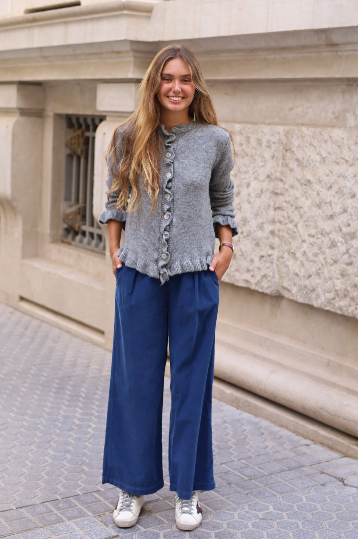 PANTALÓN MICROPANA AZUL