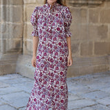 VESTIDO FLORES MANGA FAROL