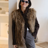 CHALECO PLUMAS NATURAL