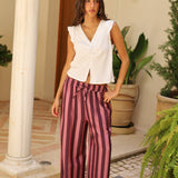 PANTALON CAMILA RAYAS MORADA
