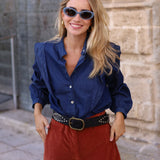 BLUSA ALERON DENIM OSCURA