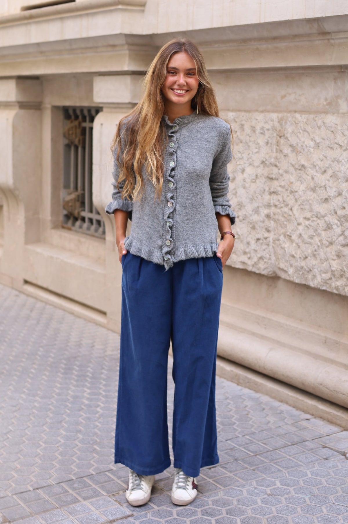 PANTALÓN MICROPANA AZUL