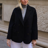 CHAQUETA DOBLE PAÑO NEGRA