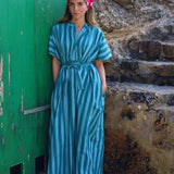 KAFTAN RAYAS AZUL