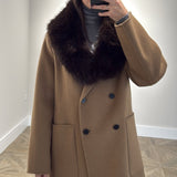 ABRIGO DOBLE PAÑO TOSTADO