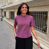 CAMISETA TACHAS MANGA CORTA MORADA