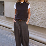 CHALECO LUCIA MARRON