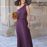 VESTIDO BERTA BERENJENA