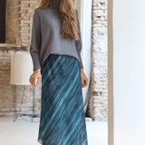 FALDA ASIMETRICA AZUL