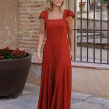 VESTIDO VOLANTE HOMBRO CALDERO