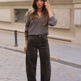 PANTALON VAQUERO LEOPARDO