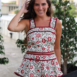 CONJUNTO CARACAS FLORES CRUDO