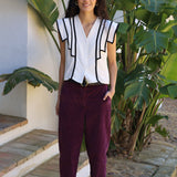 PANTALON ANTE MORADO