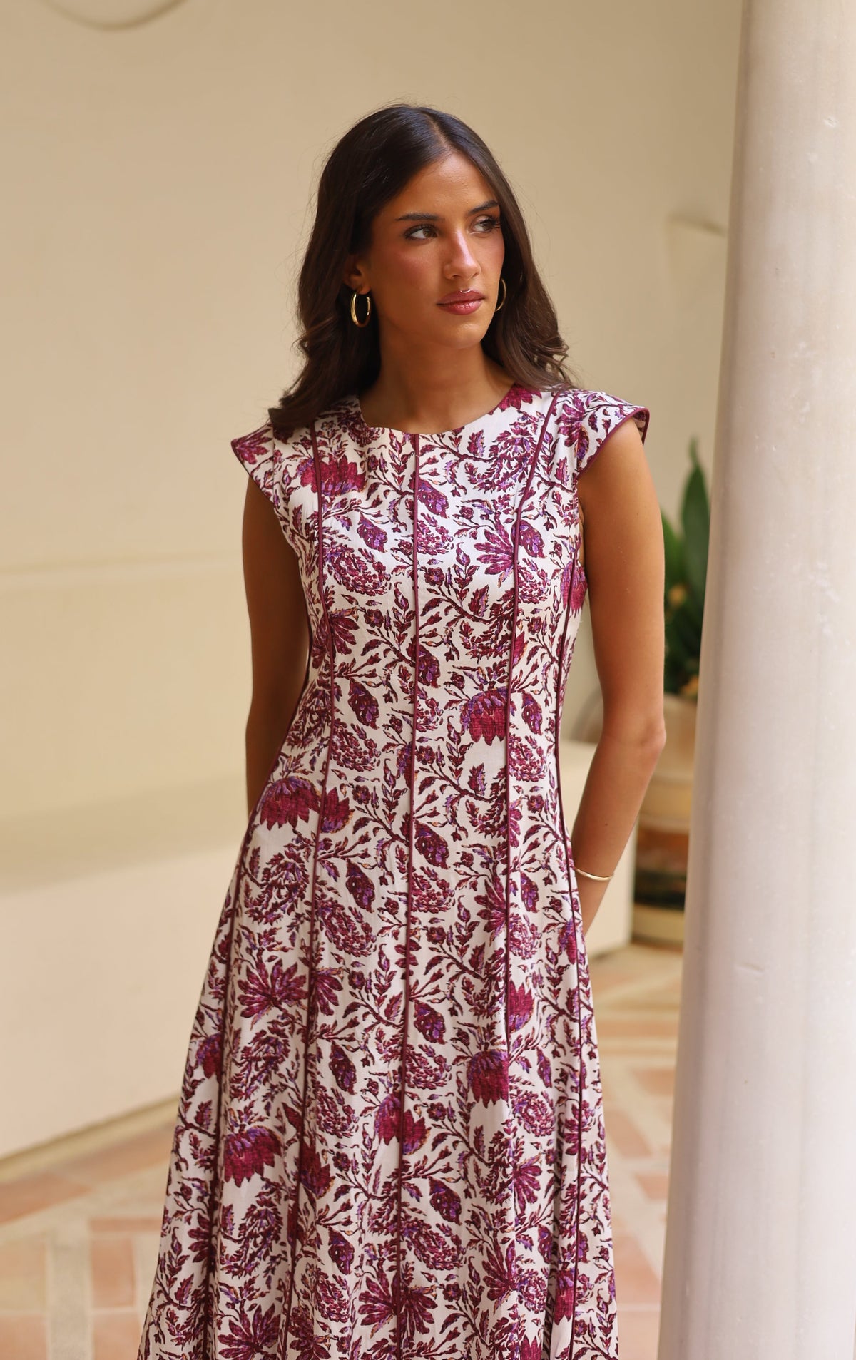 VESTIDO LOIRA BURDEOS