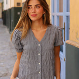 BLUSA VICHY AZUL