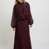 BLUSA GASA FLORES VINO