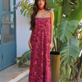 VESTIDO SHERRY FLORES VINO