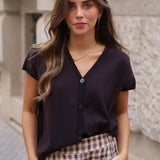 CHAQUETA MANGA CORTA MARRON