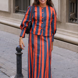 FALDA RAYAS NARANJAS