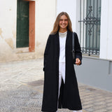 CHAQUETA LARGA NEGRA