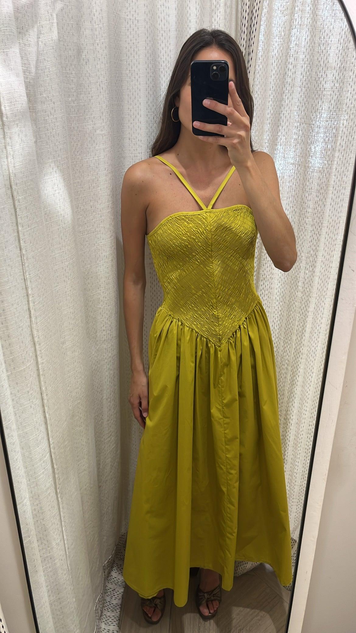 VESTIDO GABRIELA MOSTAZA
